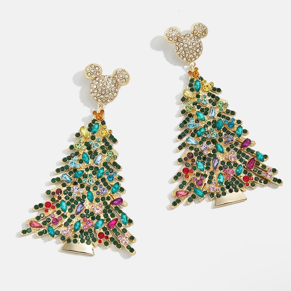 🎄🆕BaubleBar Mickey Mouse Disney Christmas Tree Earrings